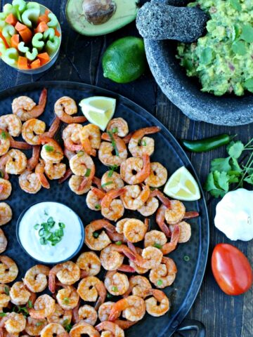 Game Day Snacks- Grilled Buffalo Shrimp | @foodiephysician