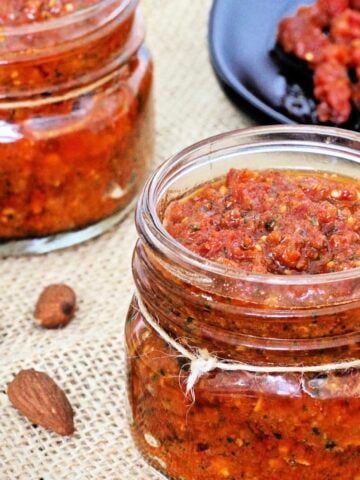 pesto rosso in a jar