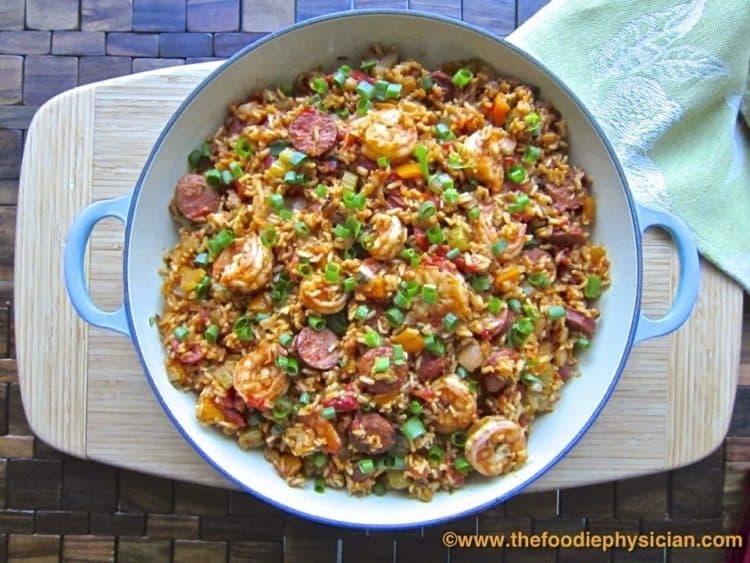 jambalaya in skillet