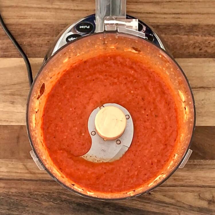 romesco sauce in food processor