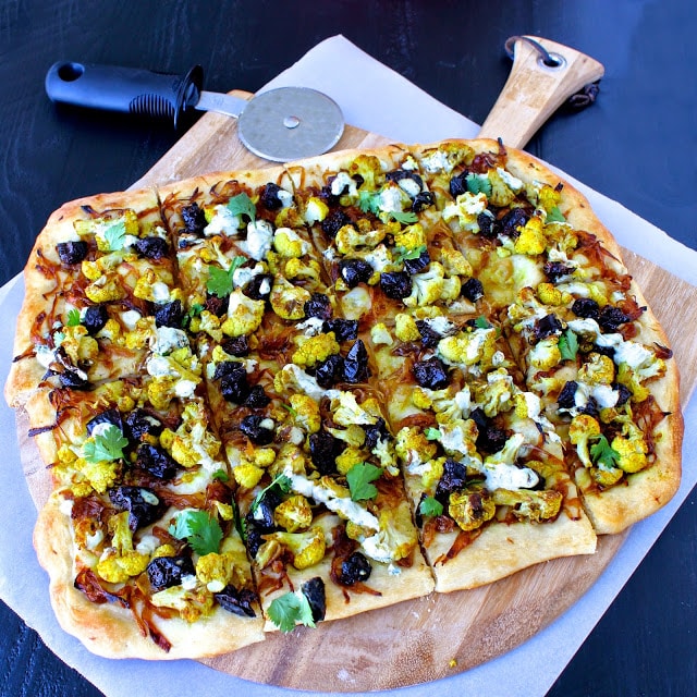 #cauliflower #driedplums #flatbread
