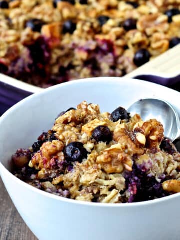 Blueberry Apple & Walnut Baked Oatmeal