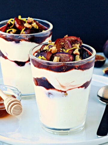 Balsamic Roasted Fig & Yogurt Parfaits