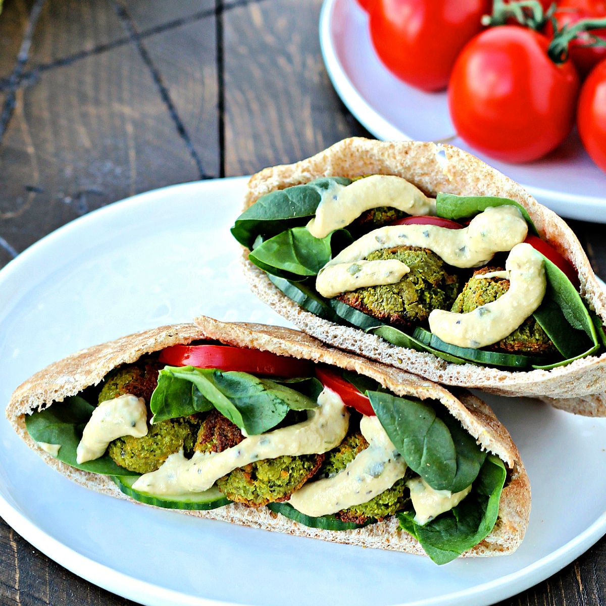 Edamame Falafel Sandwiches