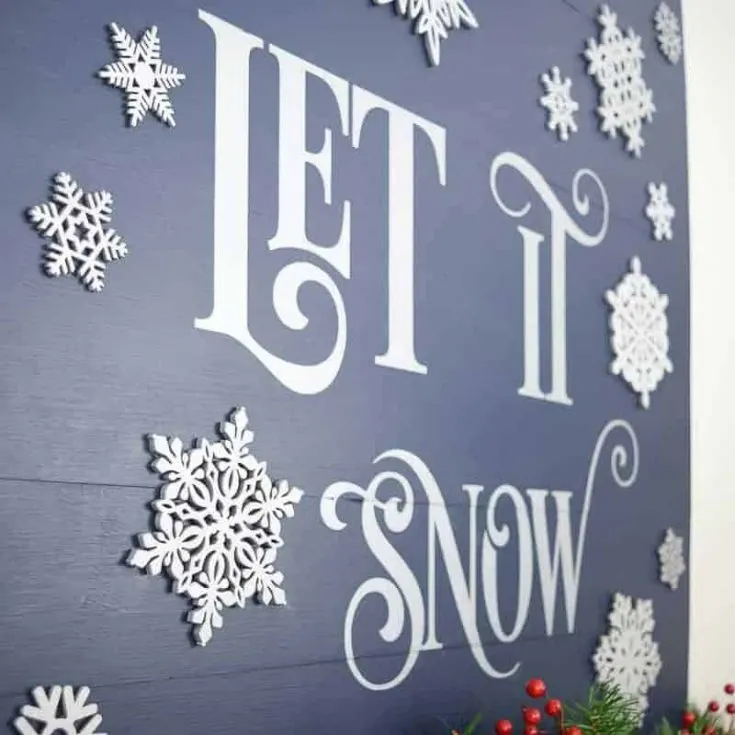 Encourage a white Christmas with this Let it Snow sign!