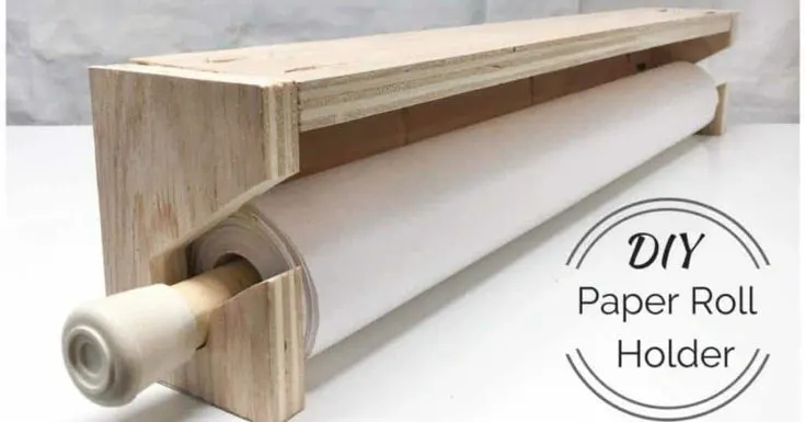 This easy-to-make paper roll holder is perfect for mounting to the end of your workbench to protect the surface from paint drips!
