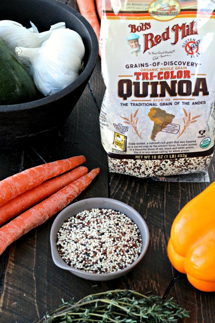 Quinoa with Roasted Vegetables- start the year off right with this nutritious quinoa dish that's packed with color and flavor. | @foodiephysician
