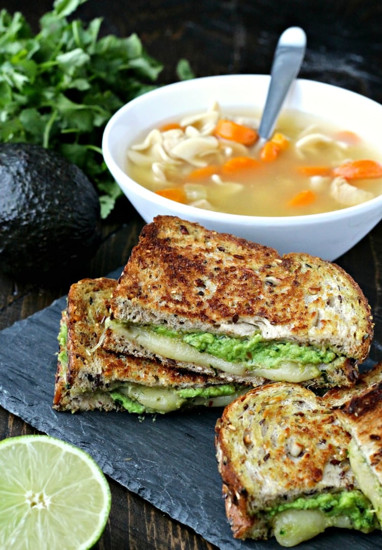 Grilled Cheese with Avocado Pesto | @foodiephysician
