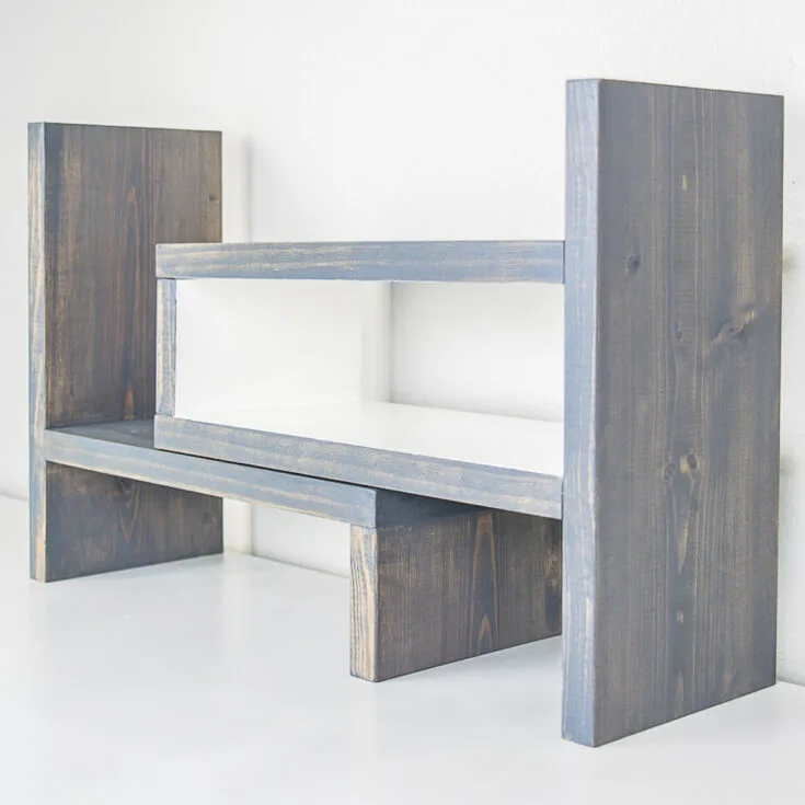 DIY desk shelf