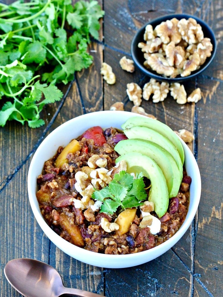 Pumpkin Walnut Chili | @foodiephysician