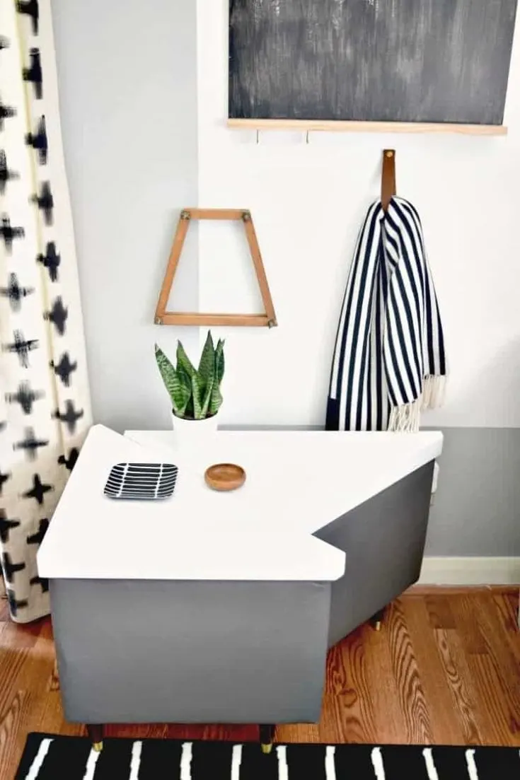 leather sided end tables - DIY leather projects