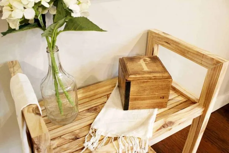 wooden box on top of a cart