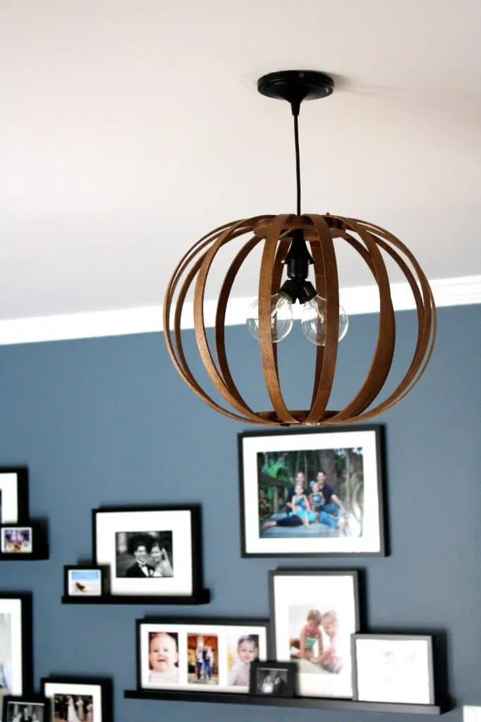 DIY lighting - pendant light hanging from ceiling