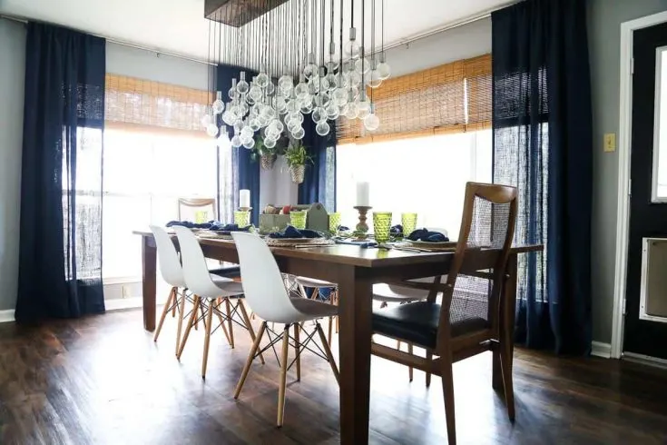 multi-bulb DIY chandelier