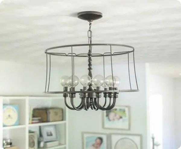 upcycled DIY chandelier