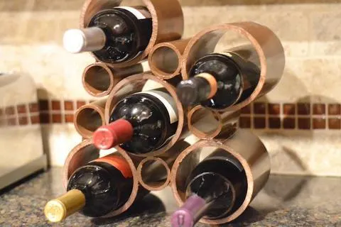 PVC pipe wine rack