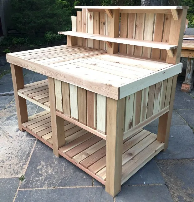 outdoor bar potting bench