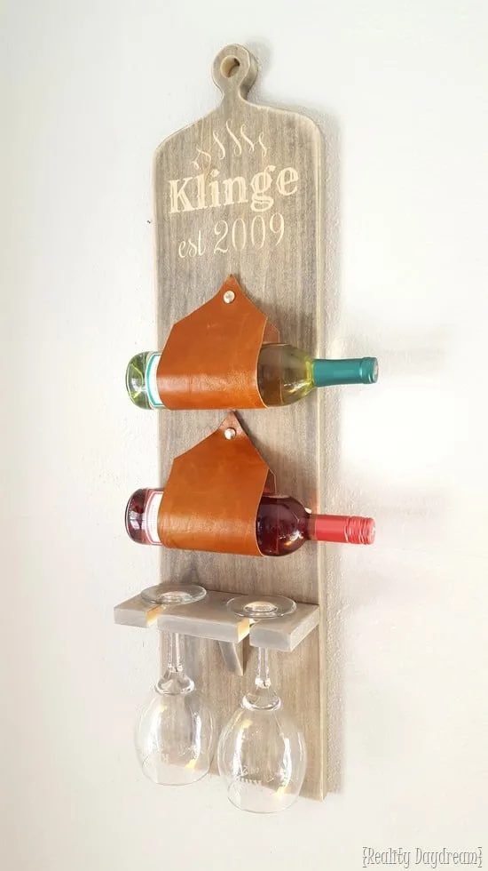 DIY wine and stemware rack