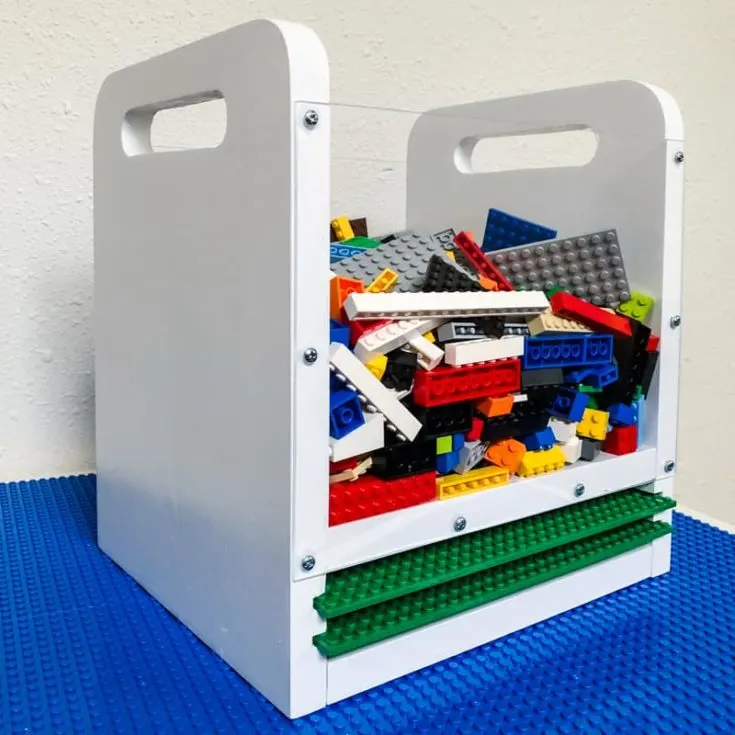 Image for DIY Lego Bin with Baseplate Storage