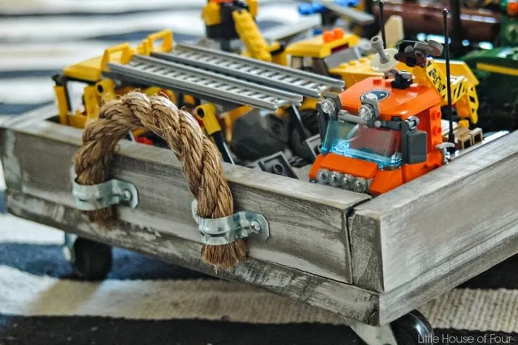 DIY LEGO rolling storage tray