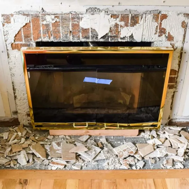 fireplace demolition complete