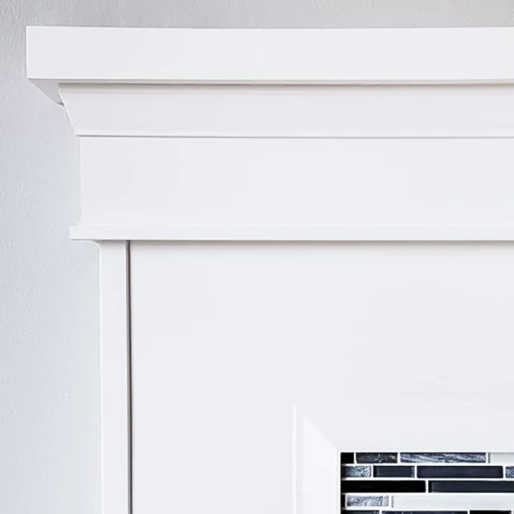 fireplace trim mantle and tile suround