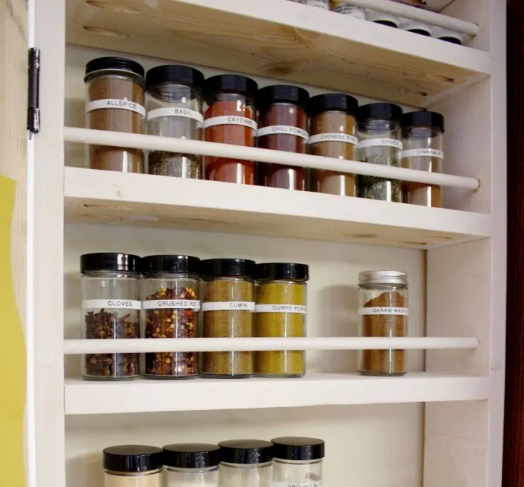 DIY spice rack cabinet