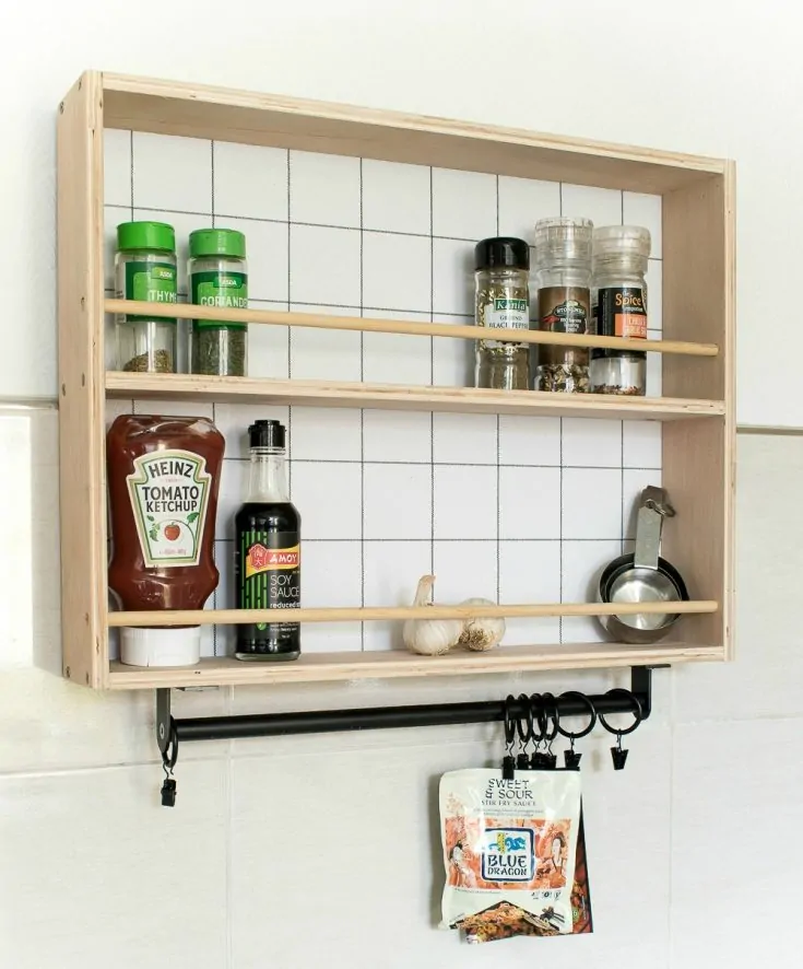wall mounted spice rack