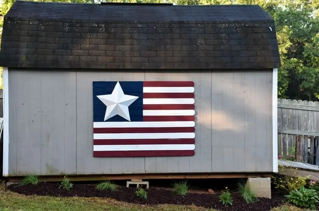 Image for DIY Large Wood Fence Picket American Flag Sign