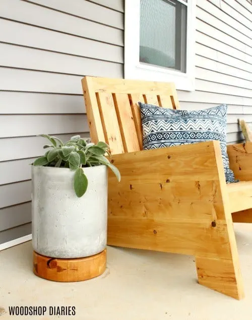 Image for DIY Concrete Planter Pot with Wooden Base