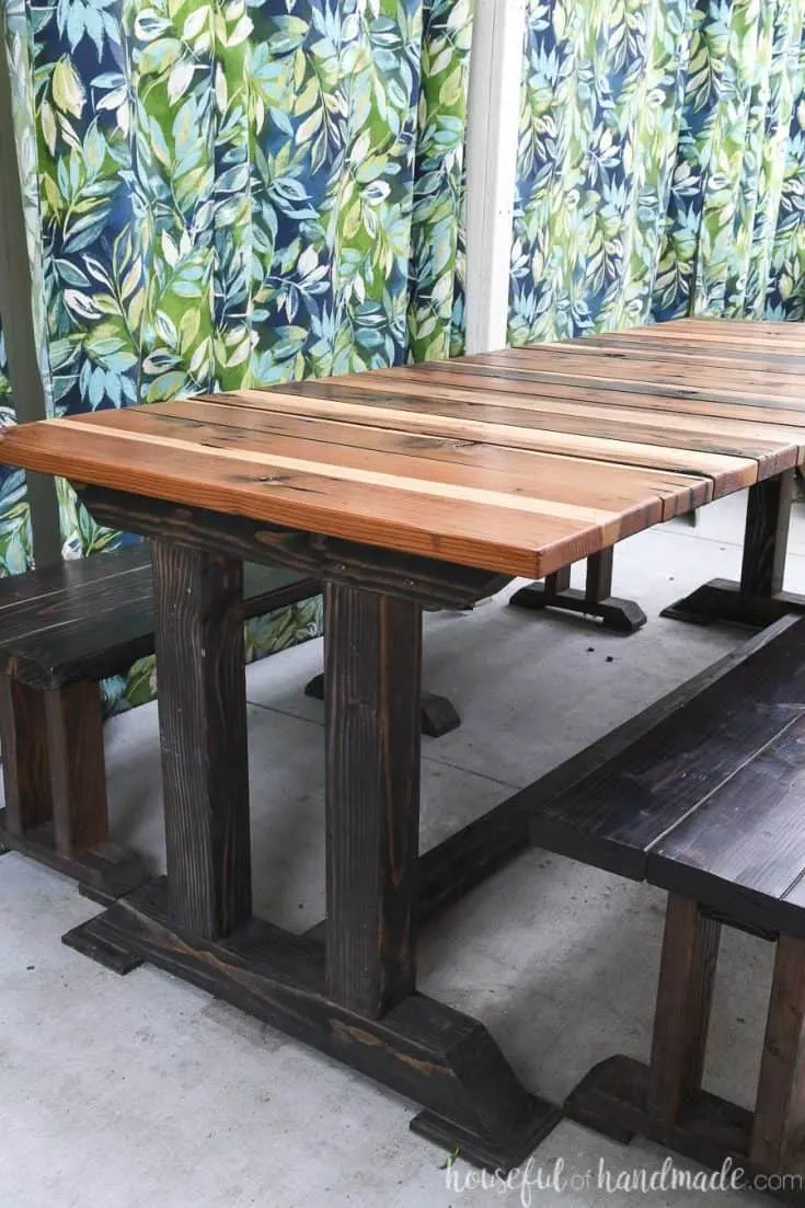 DIY outdoor dining table