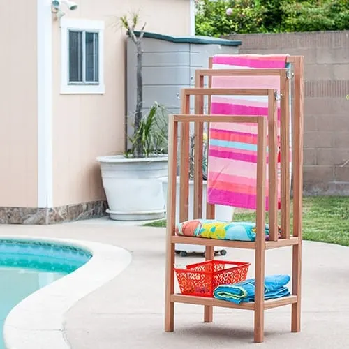 Image for DIY Outdoor Towel Rack with Shelves