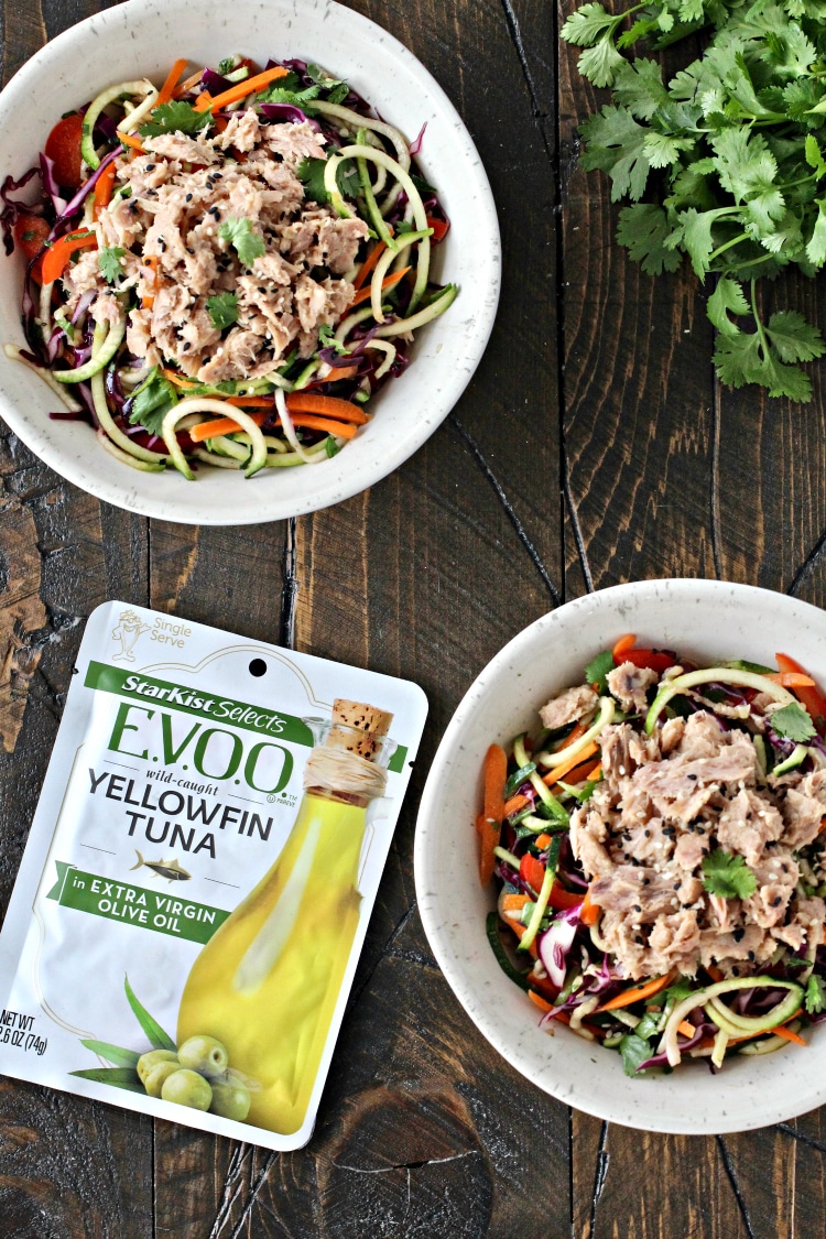 Asian Zoodle Tuna Salad