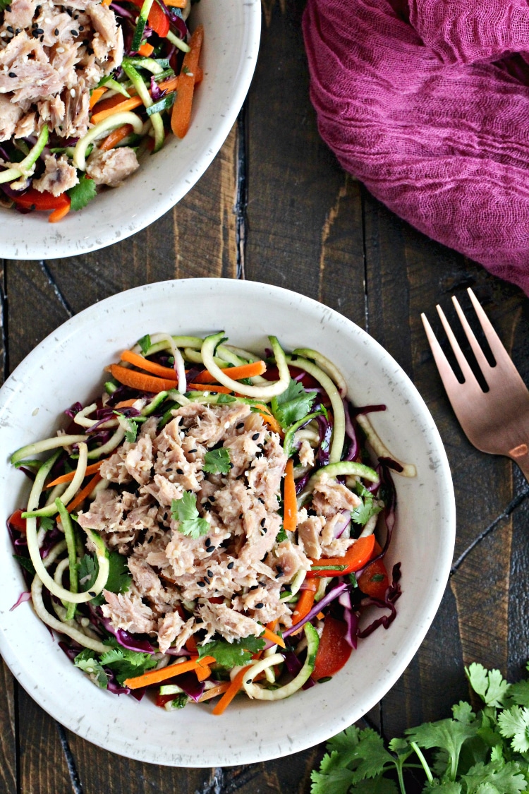 Asian Zoodle Tuna Salad