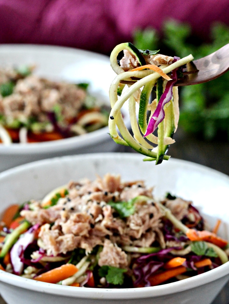 Asian Zoodle Tuna Salad