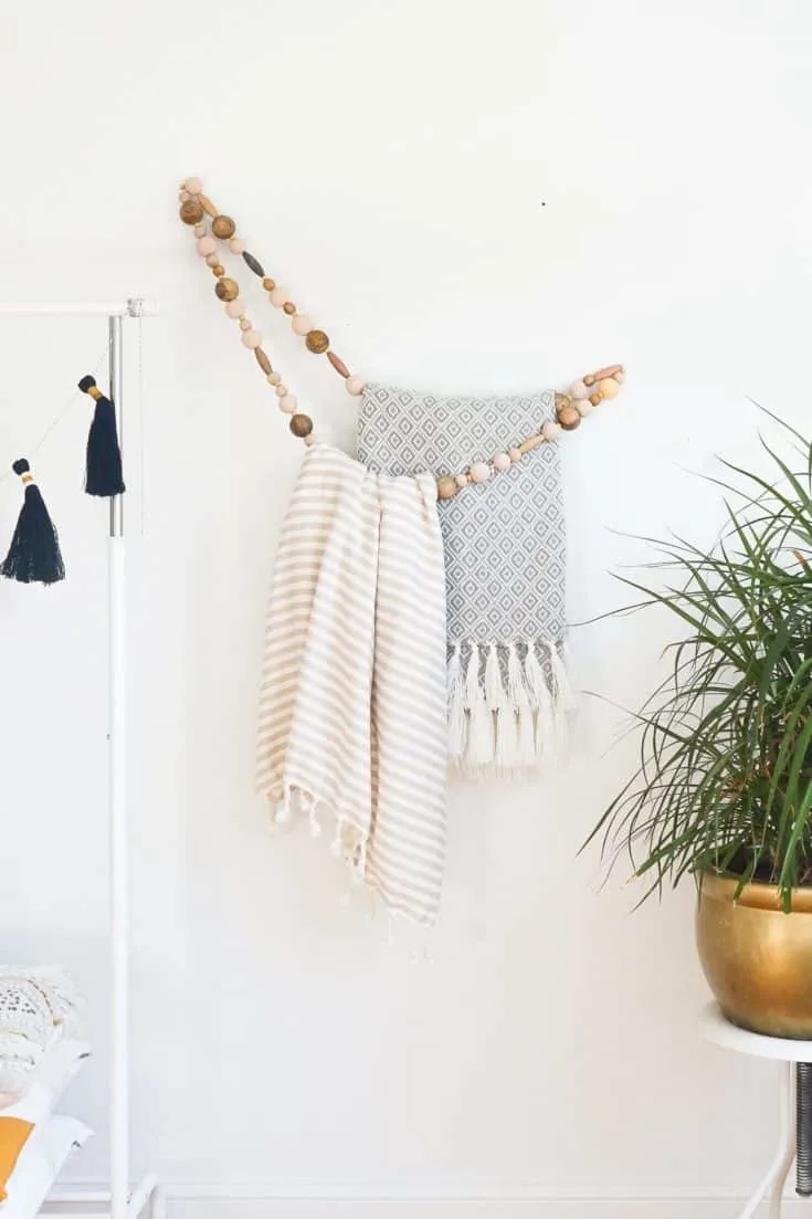 beaded blanket holder