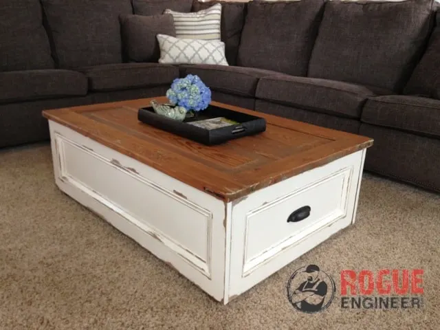 Image for Distressed Coffee Table with Storage