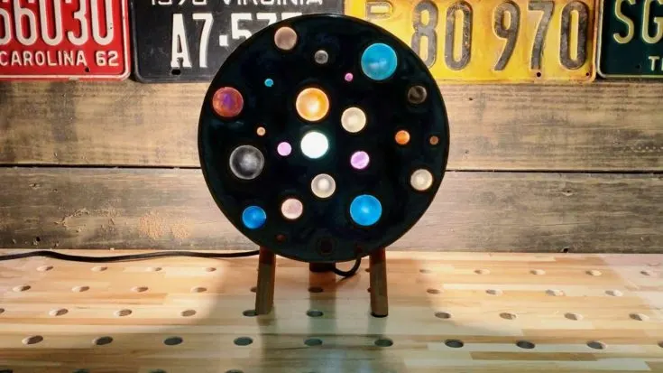 Image for Epoxy and Wood Lunar Surface Night Light