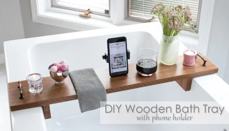 Image for DIY Wooden Bath Tray with Phone Holder