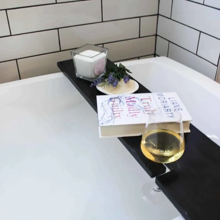Image for Build Your Own Bath Table [with Wine Glass Holders!]