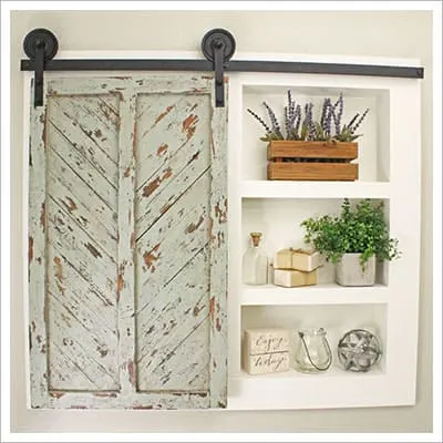 Image for Recessed Shelves with Sliding Barn Door