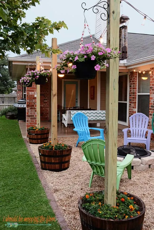 Image for DIY Patio Area with Texas Lamp Posts