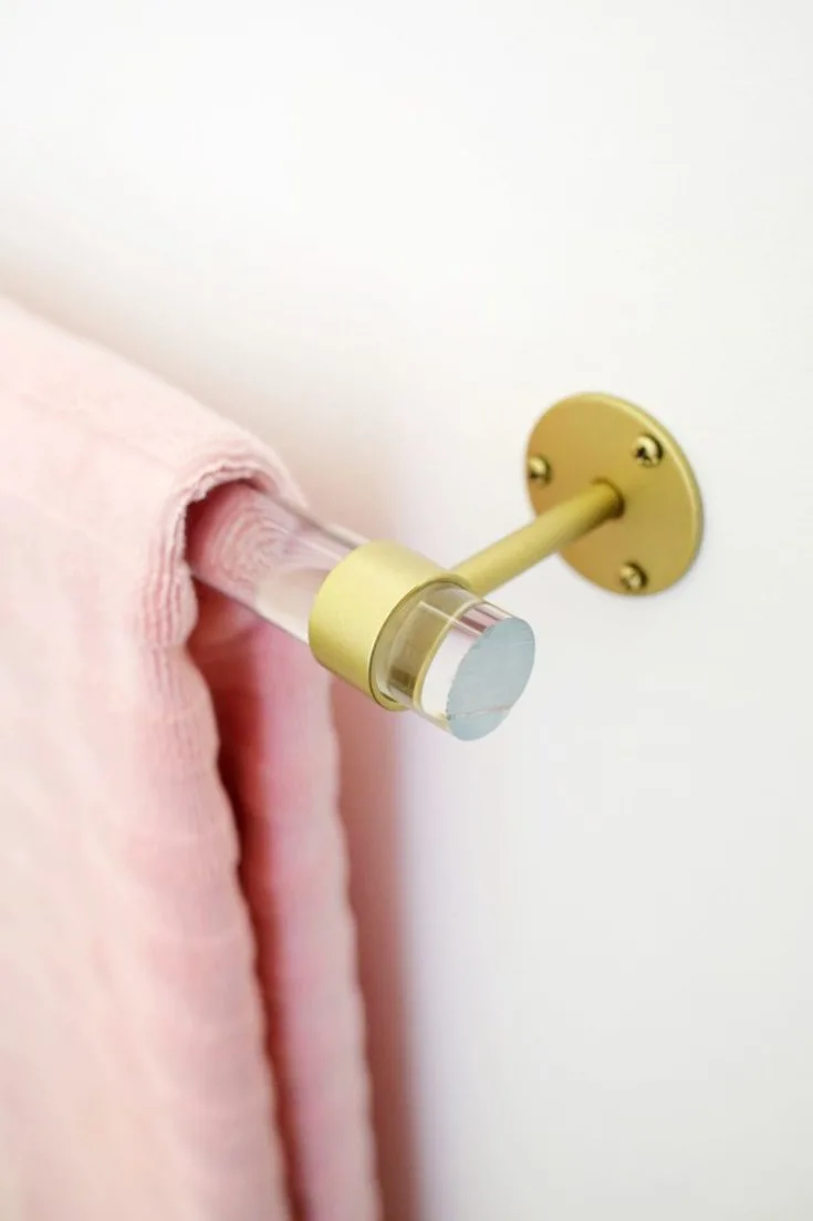 DIY Lucite Towel Bar