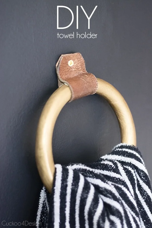 DIY ring towel rack