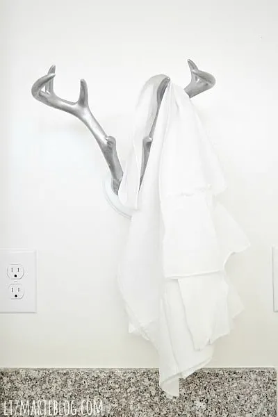 faux antler towel rack