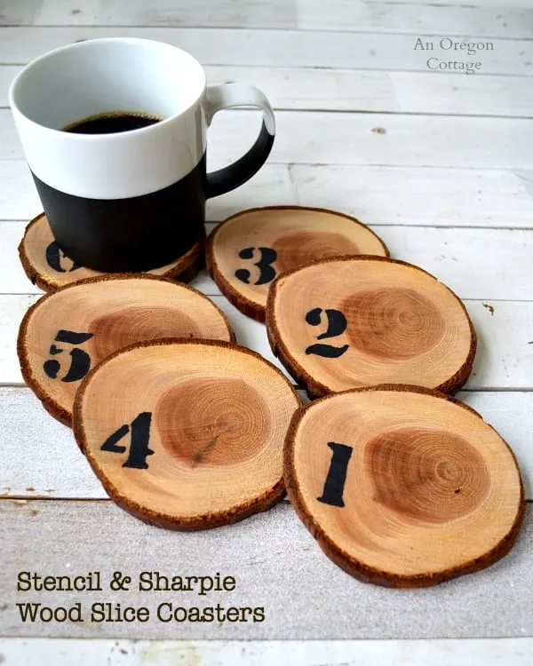 Image for DIY Numbered Wood Slice Coasters