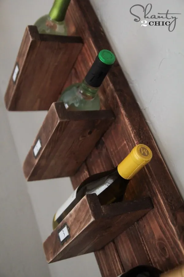 DIY wine rack display