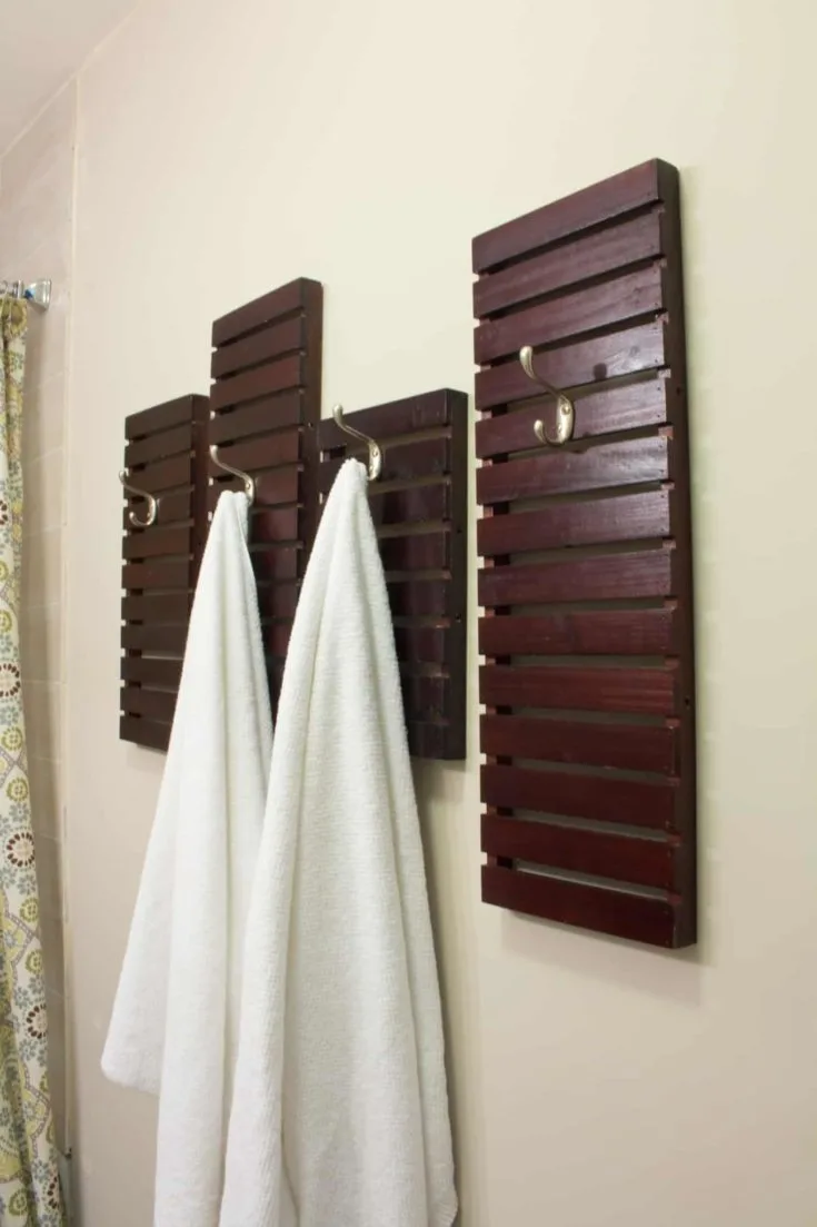 upcycled towel rack