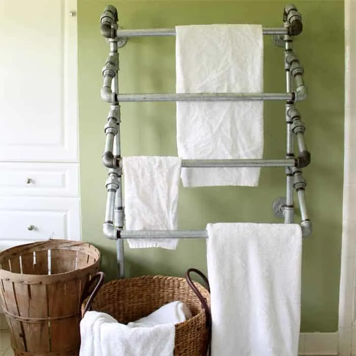 Image for DIY Rustic Towel Rack from Pipes