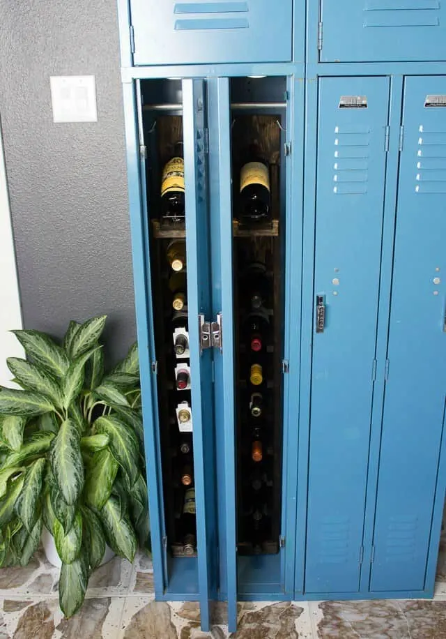 locker wine rack